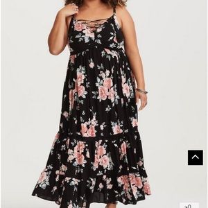 Torrid Floral Tassel Maxi Dress